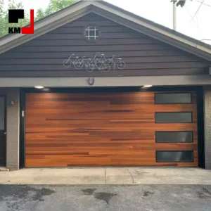 Modern Automatic Aluminum Glass Garage Door High Lift Sectional Overhead Doors for Luxury Villa Waterproof Windproof
