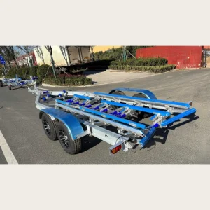 27FT Aluminum Boat Trailer Poly Bunks Model with Tandem Axles