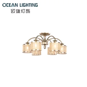 Classical Style Fabric Shade Chandelier Home Decorative Indoor Light