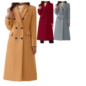 Autumn Winter Plus Size Double Breasted Overcoat
