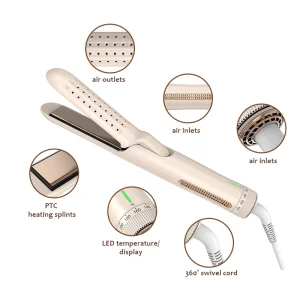 2-in-1 Ceramic Titanium Hair Straightener Curling Iron
