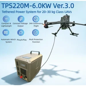 Sistema de Drones com Cabo 6000W