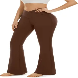 Pantalones de yoga acampanados de cintura alta para mujeres, sexy, talla grande, leggings levantadores