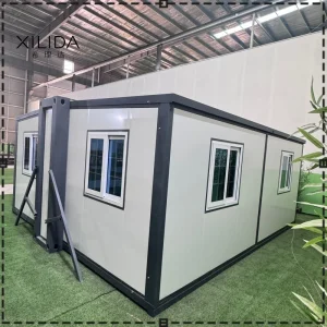 Soundproof Expandable Containerized House; Customized Luxurious Three-Bedroom One-Bathroom Folding Container House with Two Wings