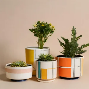 Cheap Motivational Multi-Color Ceramic Pots – Decorative Indoor Planters VDLK2403401 Manufacturer, Factories