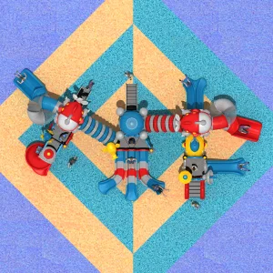 Swashbuckling Adventure Pirate Play Structure Multi-Level Educational Outdoor Play Equipment for Amusement Parks &amp; Schools