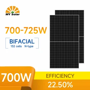Mypvtech 700W 710W 720W 725W Panel Solar Monocristalino de Alta Eficiencia Módulo Solar para Uso en Hogar, Granja y Comercial