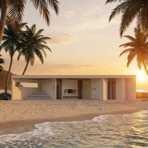 Sustainable and Eco-Friendly Small House Using Mobile Steel Structure Container System, Foldable Prefabricated for Public Toilet Use.