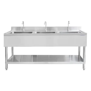 Restaurant 304 316 Stainless Steel Kitchen Sinks Wash Basin Double Bowl
