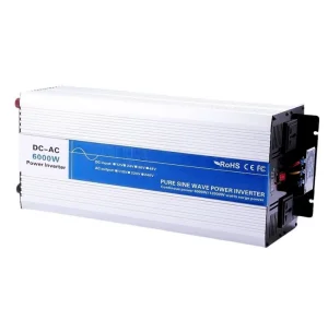 6000W DC to AC 12V 24V 48V Pure Sine Wave Solar Inverter MPPT Solar Charger and AC Battery Charger, Hybrid Solar Inverter