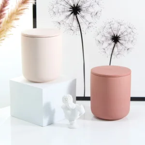 325ml Nordic Creative 10oz Matte Round Home Decoration Decoration Ceramic Aromatherapy Candle Cup Aromatherapy Vessels Candle Holder
