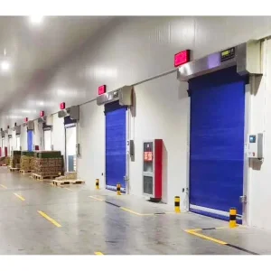 High Speed Overhead Rolling Self Repairing Airtight Clean Room Fast Roll up Vinyl PVC Zipper Overhead Garage Door for Pharmaceutical Industries