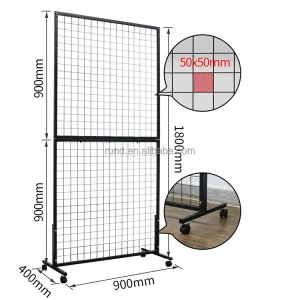 Wire Mesh Grid Panels Display Stand