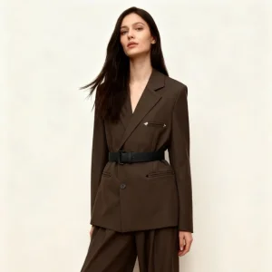 2026 New Women's Long Formal Office Anti-Wrinkle Worsted Fabric Loose-fit Suit Set Women's Suits &amp; Blazers