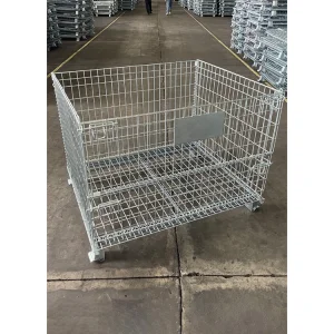 High Quality Heavy Duty Steel Wire Basket Mesh Pallet Cage