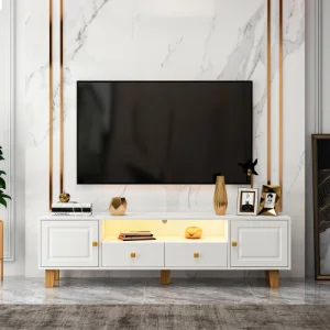 Modern Stylish Design 63 Inch TV Stand with LED Remote Control Light