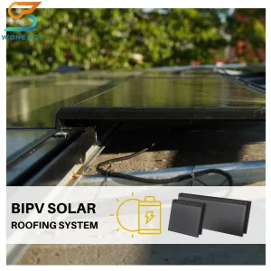 Germany Double Glass 4mm Thick Roofing BIPV Solar Panel Glass Facade Integrated Photovoltaics Roofing Tiles for Building