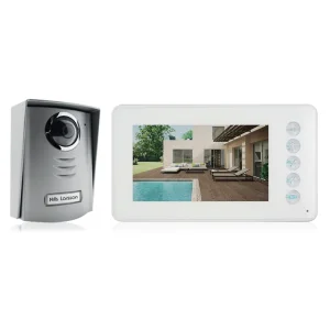 2 Wires Building Video Intercom Indoor Monitor and Outdoor Camera Support Door and Gate Locking Video Door Phone