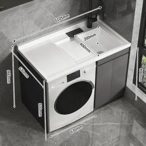 1100mm Laundry Room Sink Cabinet for Washing Machine Laundry Cabinet Set