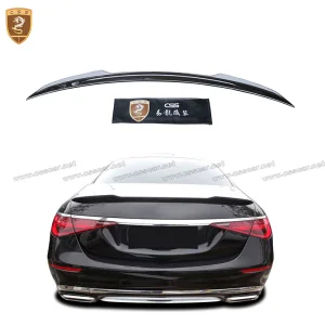 Good Quality Upgrade to X Style Dry Carbon Fiber Rear Trunk Ducktail Racing Wing Sopiler for Mercedes Bens S Class W223