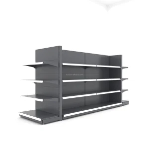Hot Sale Double-Sided Wall-Mounted Display Rack Lightweight Iron Wooden Metal Stand Light Duty for Grocery Store Clothing
