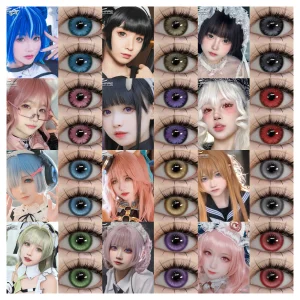 EYESHARE Red Contact Lenses Cosplay Halloween Sharingan