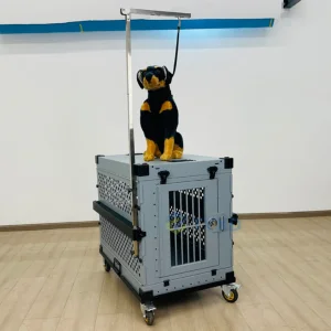 2025 Stainless Large Luxury Aviation Aluminum Dog Transport Crate