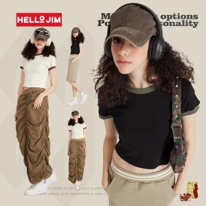 Hot Selling Women Russia Streetwear Short Tshirt