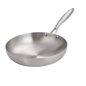 304 Stainless Steel Three-layer Steel Wok with Electromagnetic Cooking Function Universal Flat Bottom Pan, Steak Frying Pan