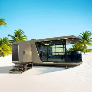 Casa Pod de lujo económica 2 3 4 dormitorio prefabricada móvil modular desmontable moderna cápsula espacial con baño y cocina