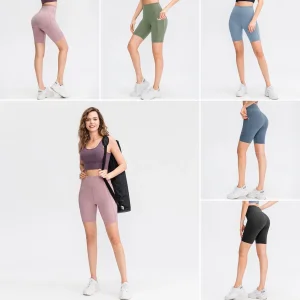 Tianchen Manufacturer Wholesale Workout Fitness Gym Wear Sports Running Shorts for Women, Custom Breathable Sweat Absorbing Fitness Yoga Bike Shorts with Pocket