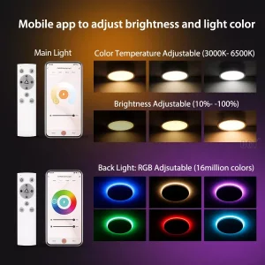 Non Dimmable Remote Conntrol Nature Warm Cool White Downlight 3W 6W 9W 18W 24W Surface Mounted Concealed Round Square LED Ceiling LED Panel Light