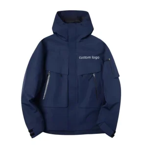 Men's Lightweight Nylon Bomber Jacket Customizable Zipper Hooded down Coat with Plus Size Waterproof Resistant Features