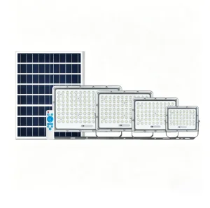 50W Solar Flood Light Smart Light Sensor Outdoor Solar Lamp Rechargeable High Power LED for Home Garden Yard Exterior Lighting