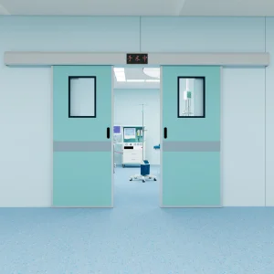 Radiology Lead-Lined Automatic Door for CT/MRI Rooms with Radiation Shielding &amp; Emergency Breakout