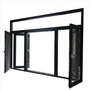 Energy Efficient Aluminum Window Low E Glass Thermal Break Argon Filled EPDM Seal Weatherproof for High Rise Building