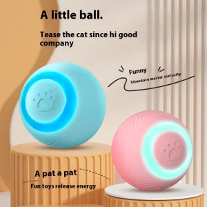 New Design Cat Toy Ball Silicone Rolling Track Ball Rechargeable Automatic Cat Teaser Goddess Playing and Running Pet Smart Toy