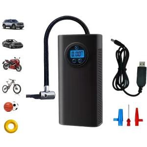 Portable Digital Electric Rechargeable High-Pressure 150psi Inflation Car Bike Aquarium Tire Balloon Mattress Sports Boat Inflatables Mini Air Pump