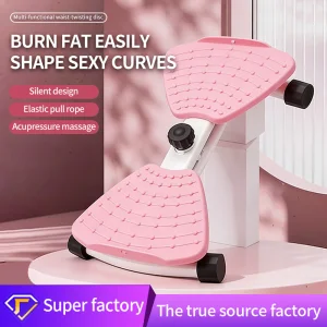 Upgraded Silent Waist Twister Disc with Elastic Pull Rope &amp; Acupressure Home Gym Equipment for Men &amp; Women