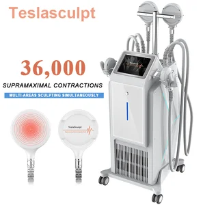 2025 Powerful Teslasculpt Electromagnetic Muscle Building Fat Burning Body Contouring Sculpting EMS Slimming Machine