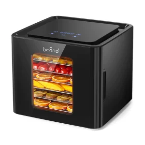 6-Tray LED Food Dehydrator with Timer and 12L Capacity Touch Screen Color Display