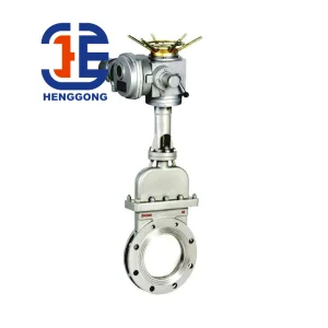 ASME/DIN Pneumatic Non Rise Stem DN750 SS304/SS316 Electric Actuator Control Sluice Knife Gate Valve