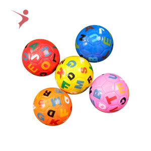 Size 2 Kid PVC Football and Soccer Ball Children 15 cm Alphabet Education Football Welcome Custom Machine Sewn Toys Ball