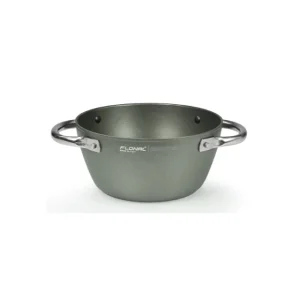 Gemma Eco Dutch Oven 24cm Made from Recycled Aluminum Non Stick Coating Glass Lid Induction Base and Oven Safe Kitchen Cookware
