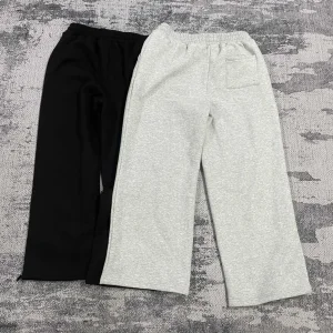 PT871 Men's Casual Straight Leg Sweatpants 400gsm Cotton Fleece Open Jogger Embroidered Pants Breathable Eco-Friendly Drawstring