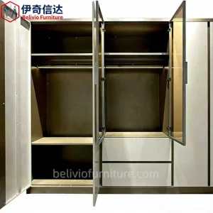 Modern Luxury 6 Door Closet Bedroom Closet and Modular Closet Storage Cabinet