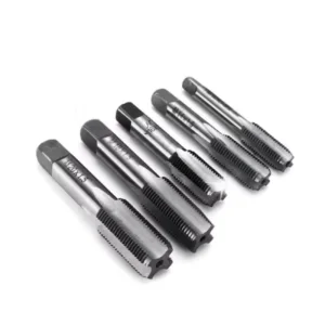 M1-M12 Tin Coated HSS Straight Fluted Machine Tap Plug Tap Drill Bits Steel Die Hand Tools Kit Packaged Plumbing Thread Tools