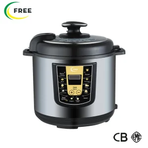 Small Home Appliances Black and Silver Stainless Steel Digital Electric Pressure Cooker