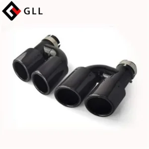 2 Side 4 Output Dual Outlet with Clamp Suitable Exhaust Muffler Tip