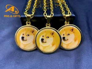 Hot Sales Fashion Gift Bitcoin Souvenir Physical Bit Coin Dogecoin Collection Funny Gold Silvery Plated Commemorative Doge Coins